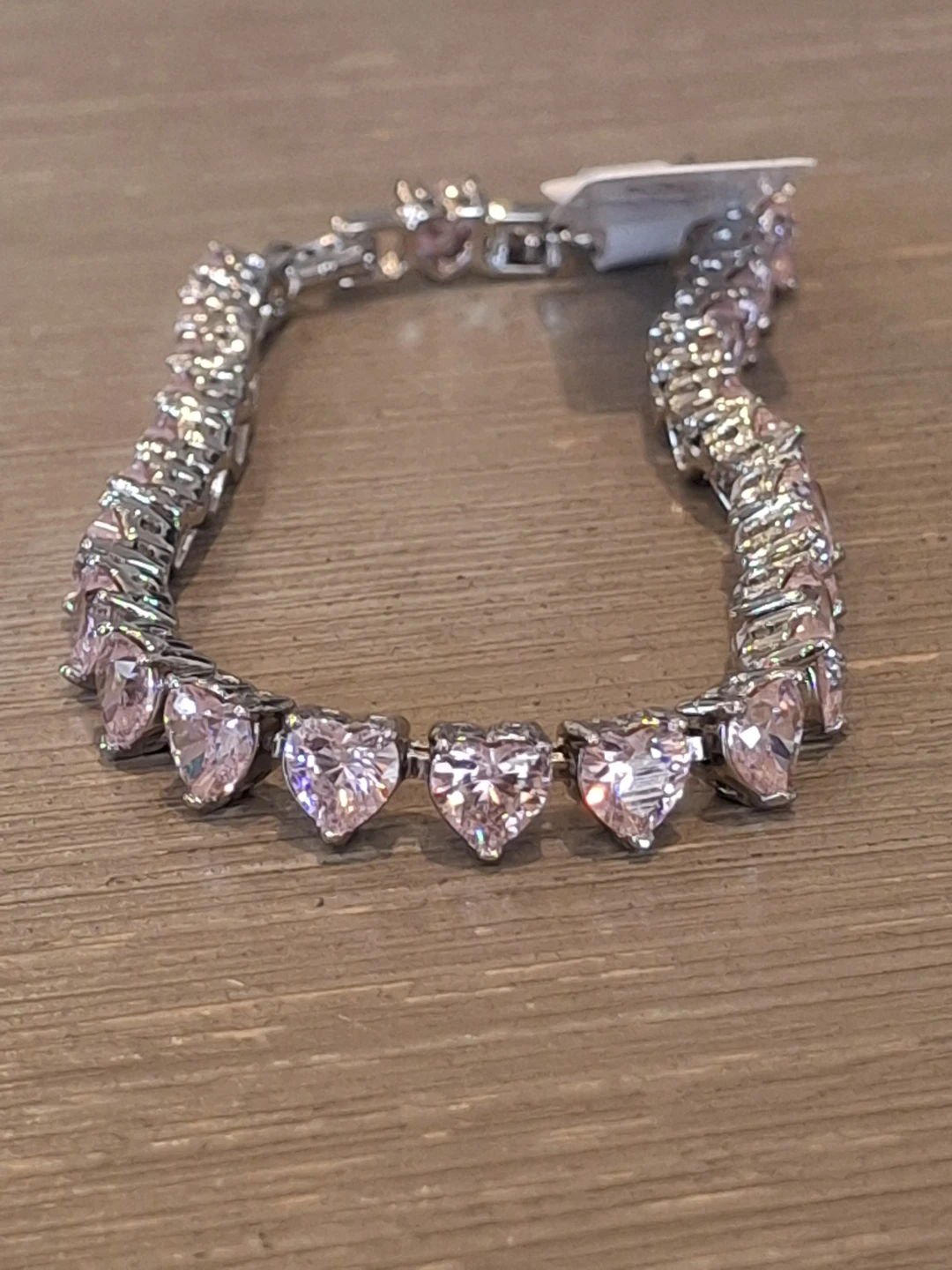 Heart Charm Tennis Bracelet