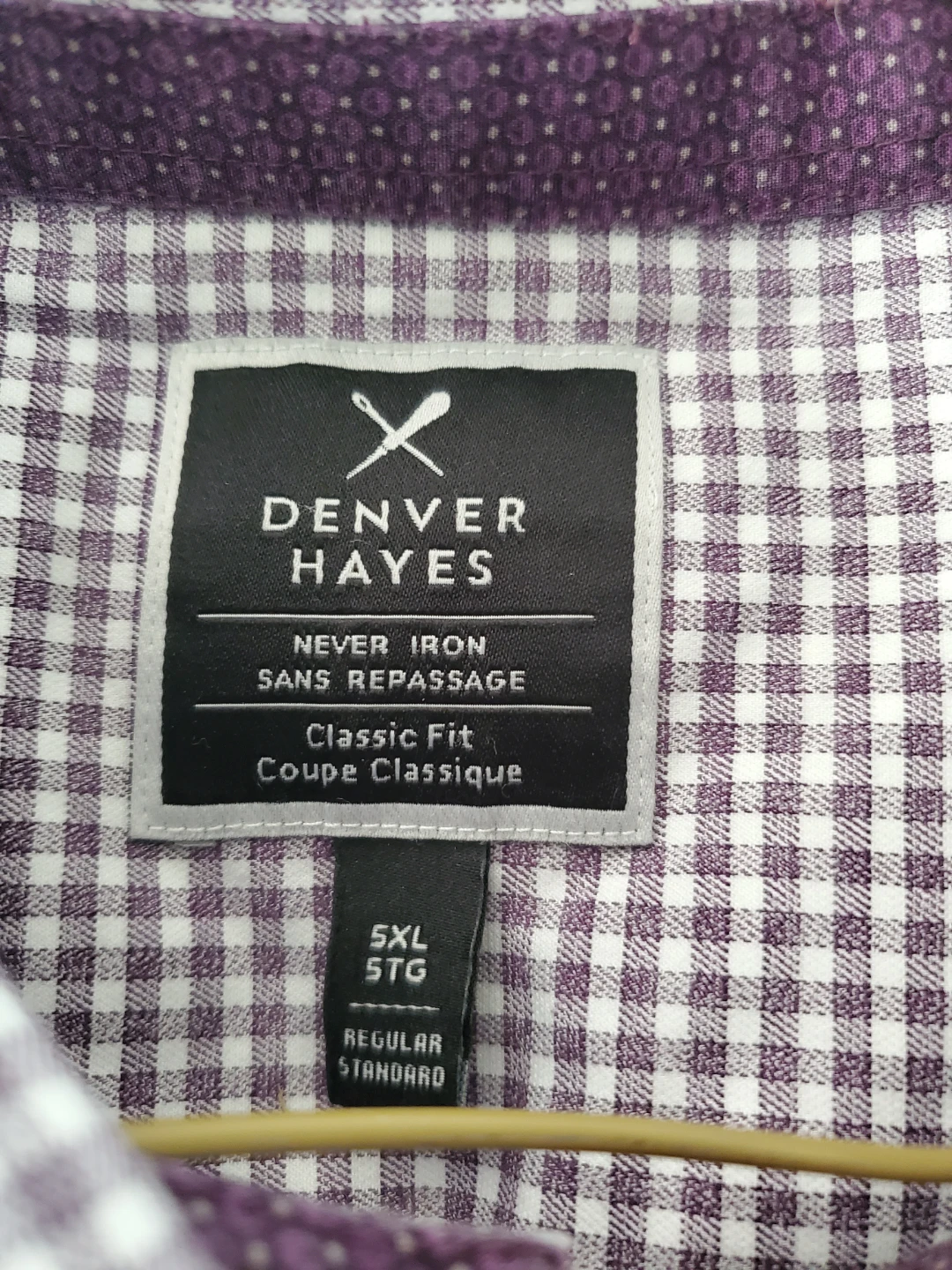 Denver Hayes Men's Classic Fit Never Iron Shirt