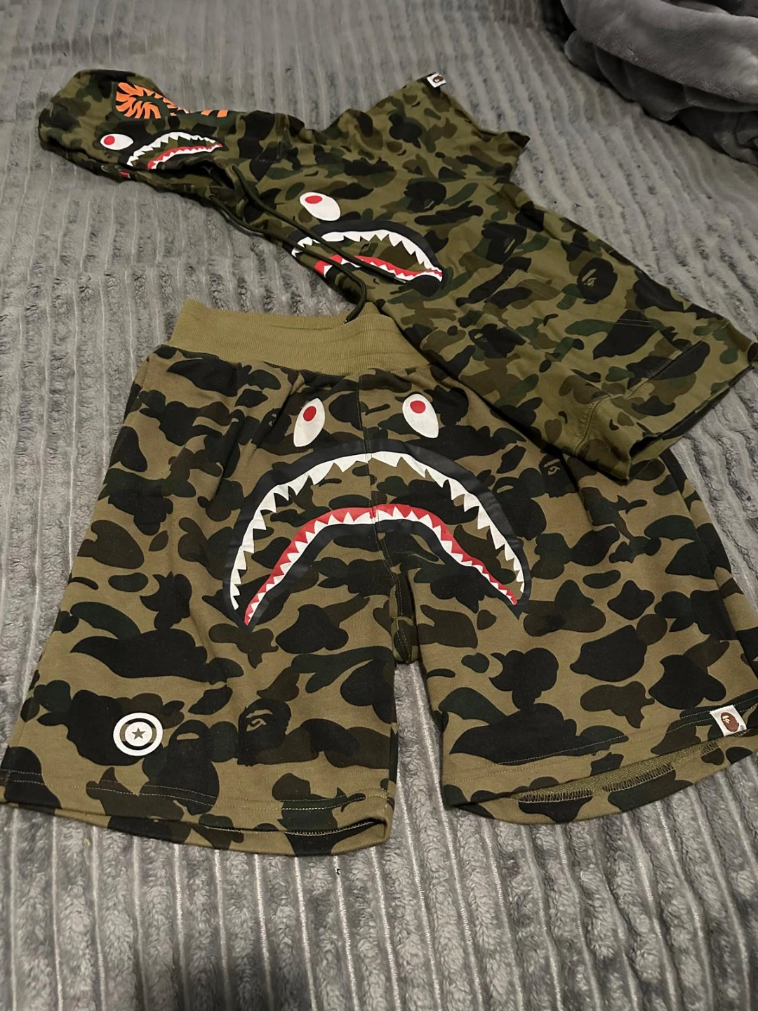 BAPE Camo Shark Shorts & T-Shirt Set