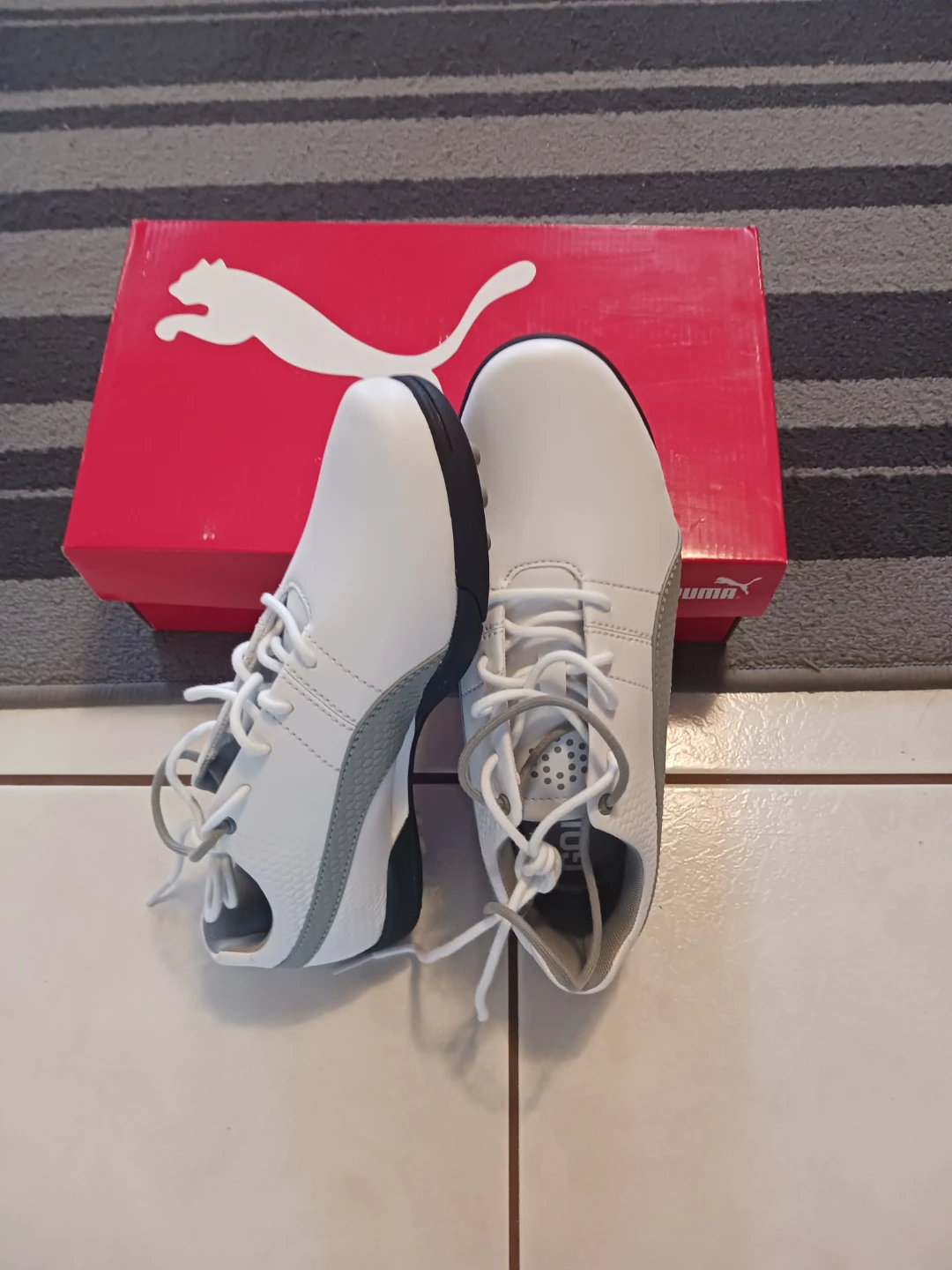 White & Pink Adidas Golf Shoes with Box - photo 2