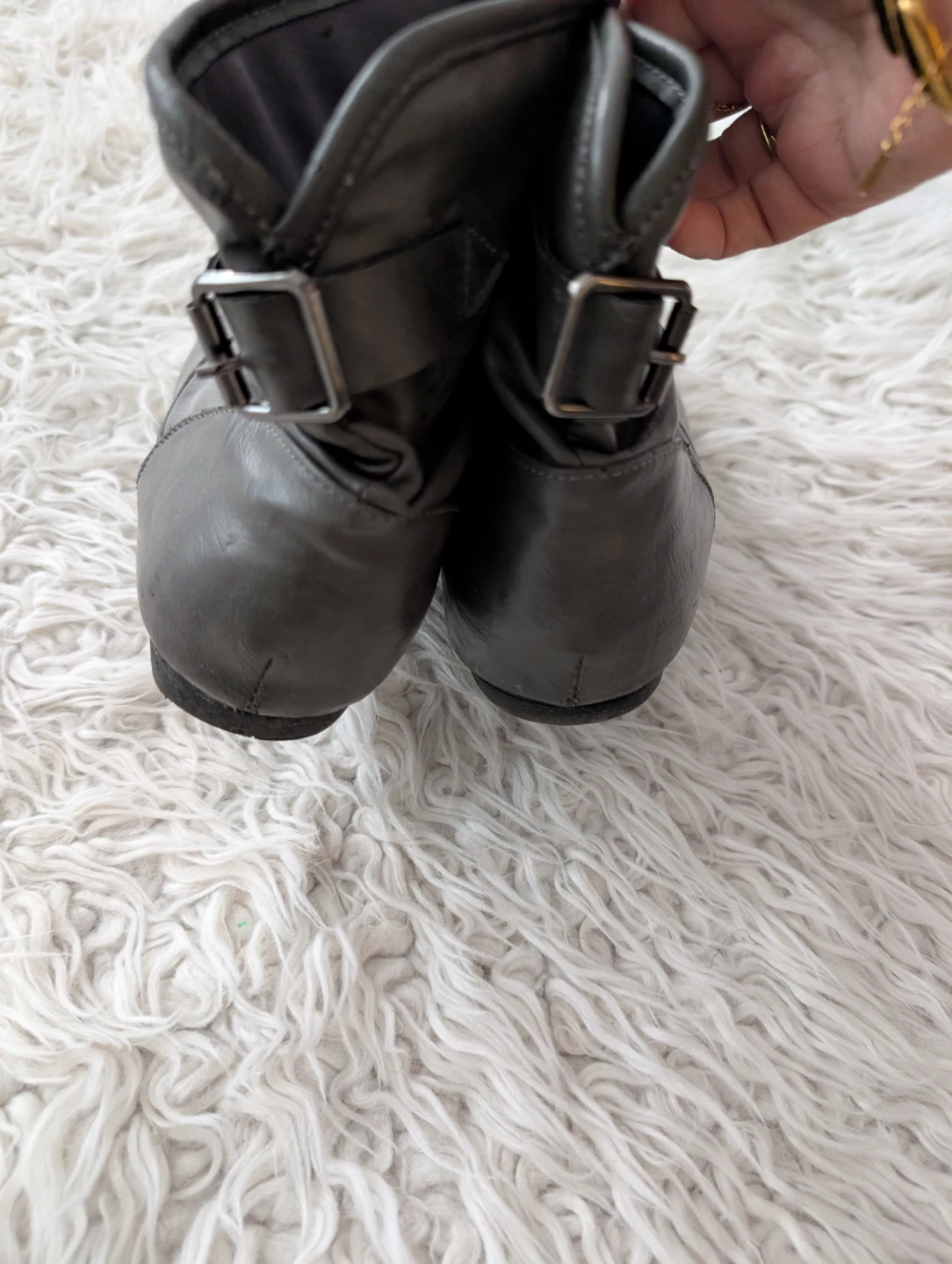 Women's Grey Ankle Boots Size 9 - photo 4