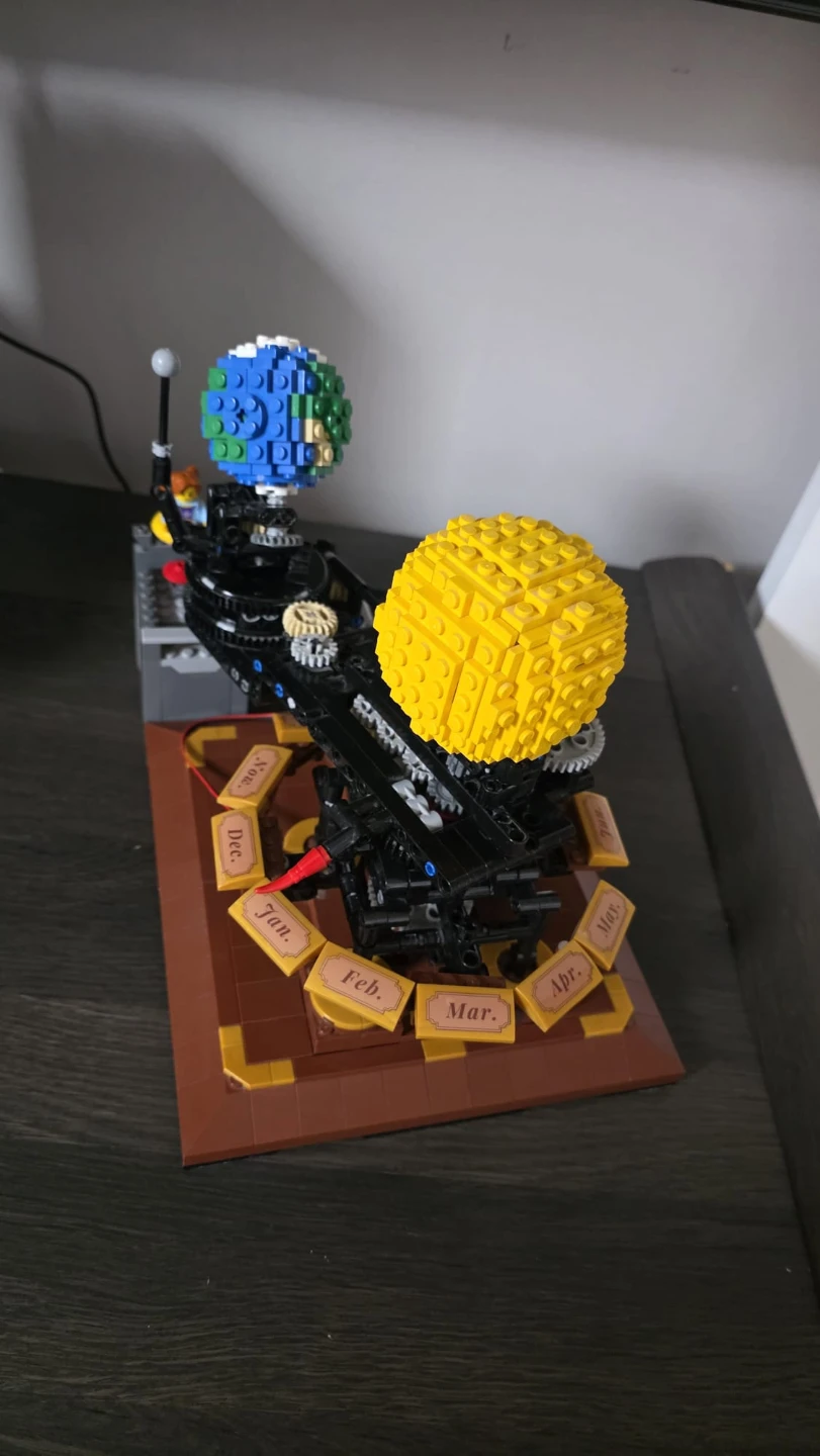 LEGO technic planet earth and moon in Orbit