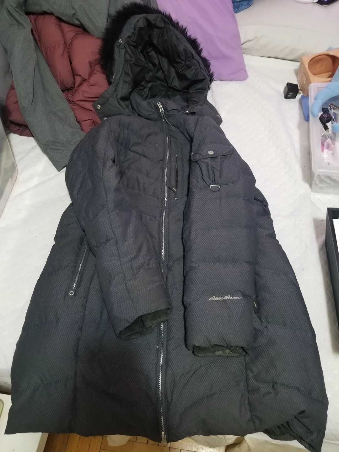 Eddie Bauer Women's Puffer Winter Coat - Black