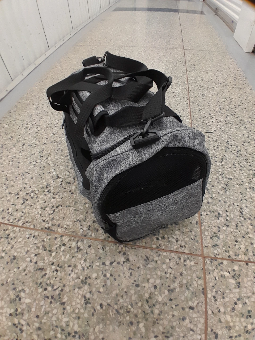 Adidas Grey Duffel Bag College Style Portable Size - photo 2