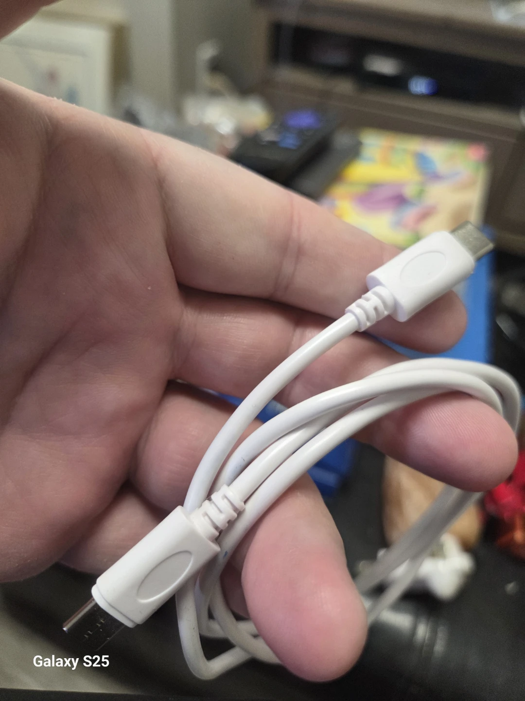 White USB-C to USB-A Charging Cable