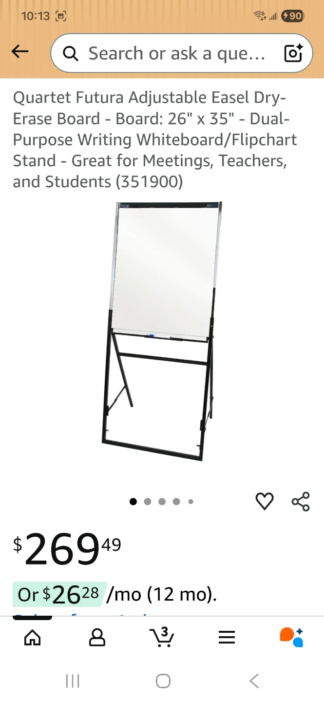 NEW dry-erase Convertible Easel 24" x 36" Whiteboard