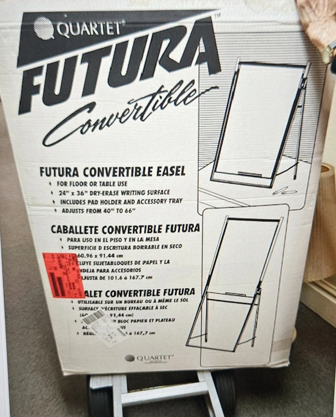 NEW dry-erase Convertible Easel 24" x 36" Whiteboard - photo 3