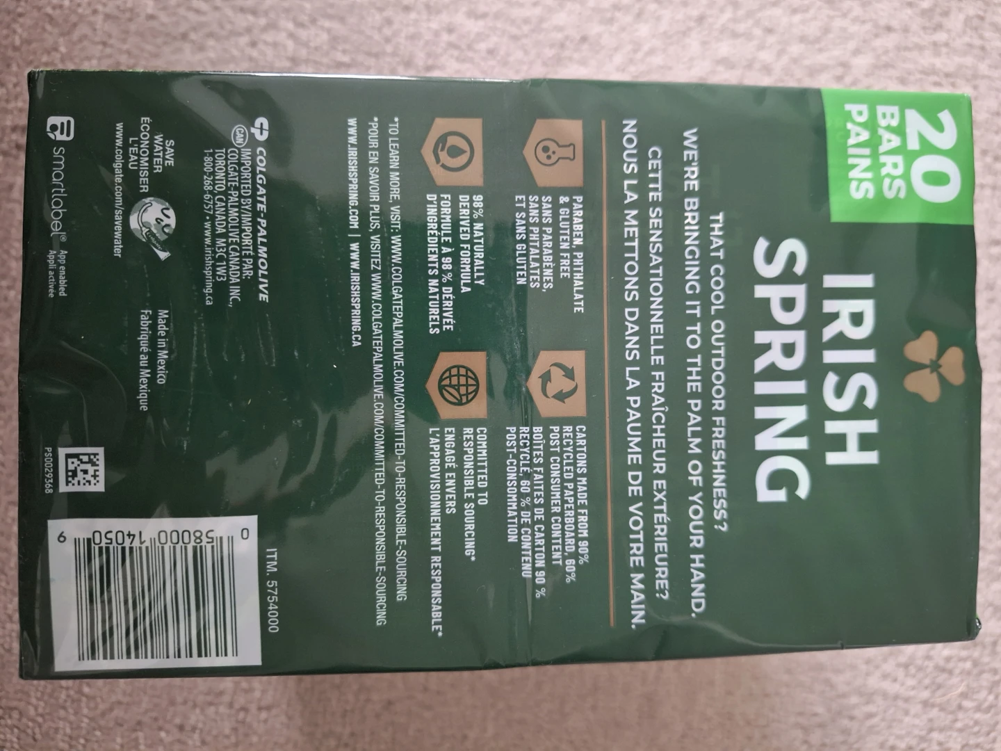 Irish Spring Original Clean Deodorant Soap Bars - 20 Pack - photo 2