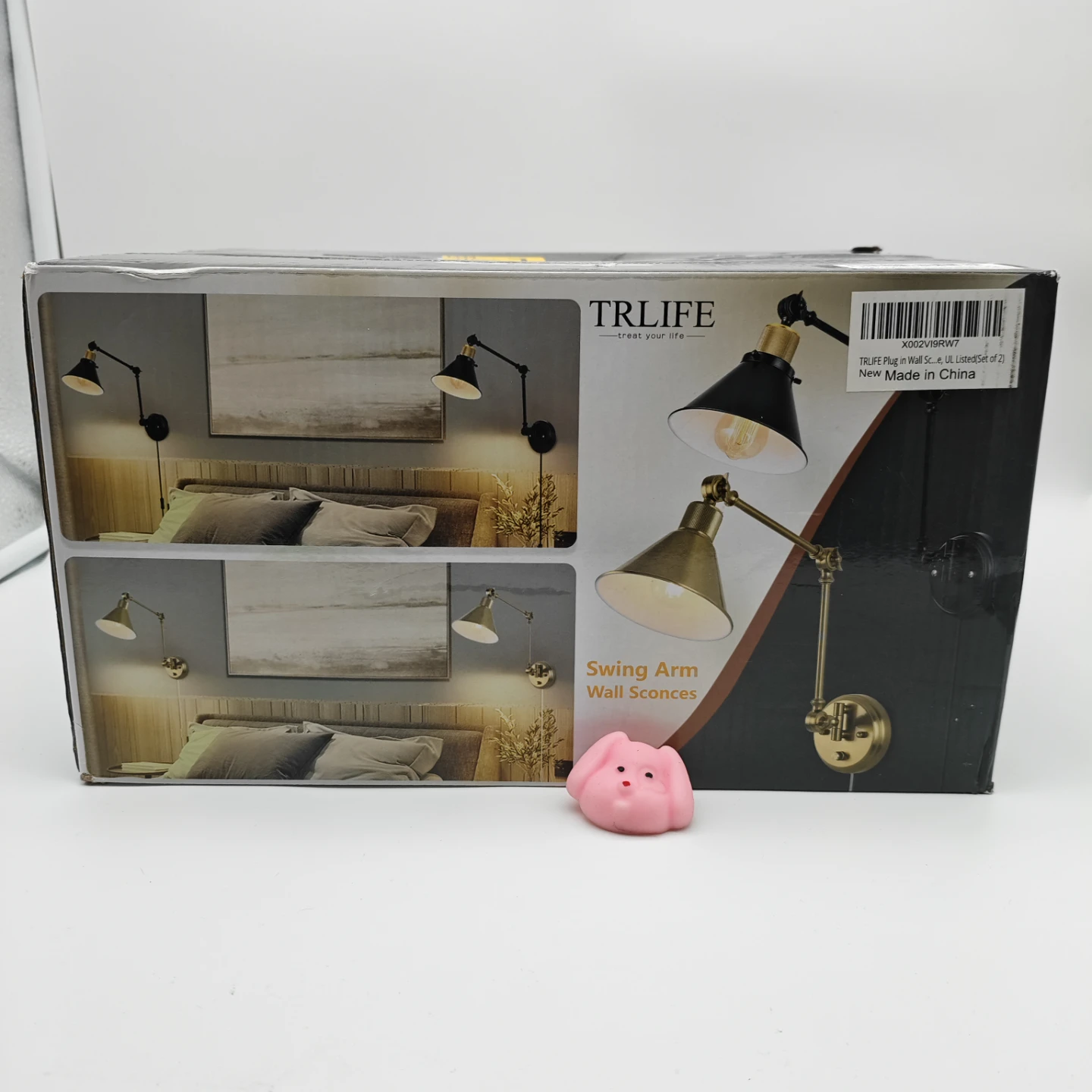 TRLIFE Swing Arm Wall Sconces-Black