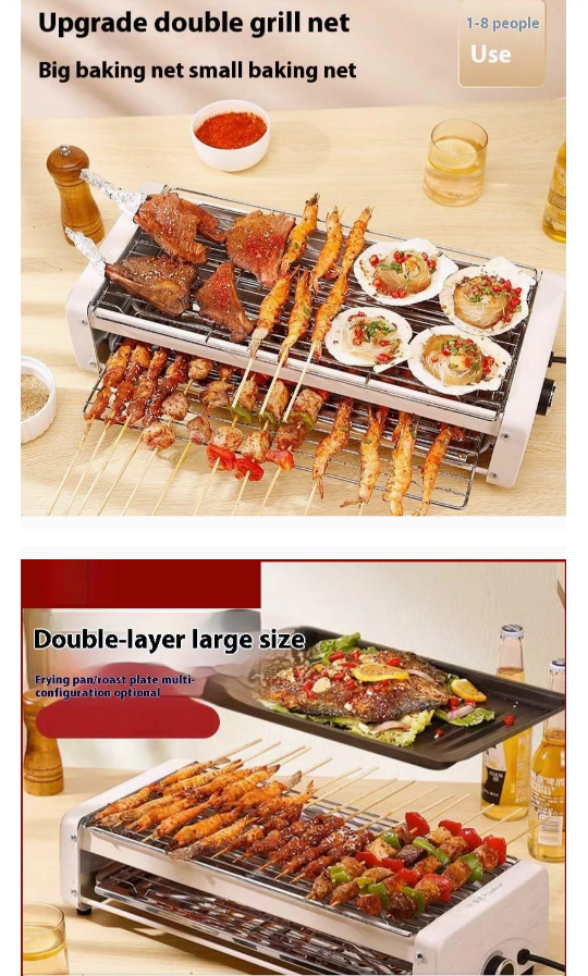 Electric/ Portable Smokeless Barbecue Grill 1700W - photo 4