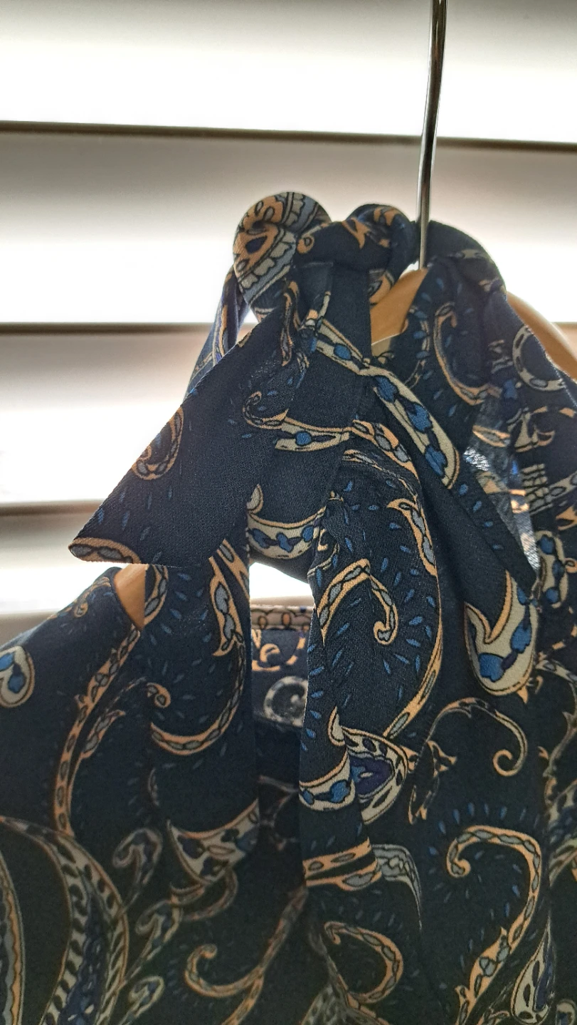 H&M Women's Blue Paisley Print Dress - Size US 2/CA 2 - photo 3