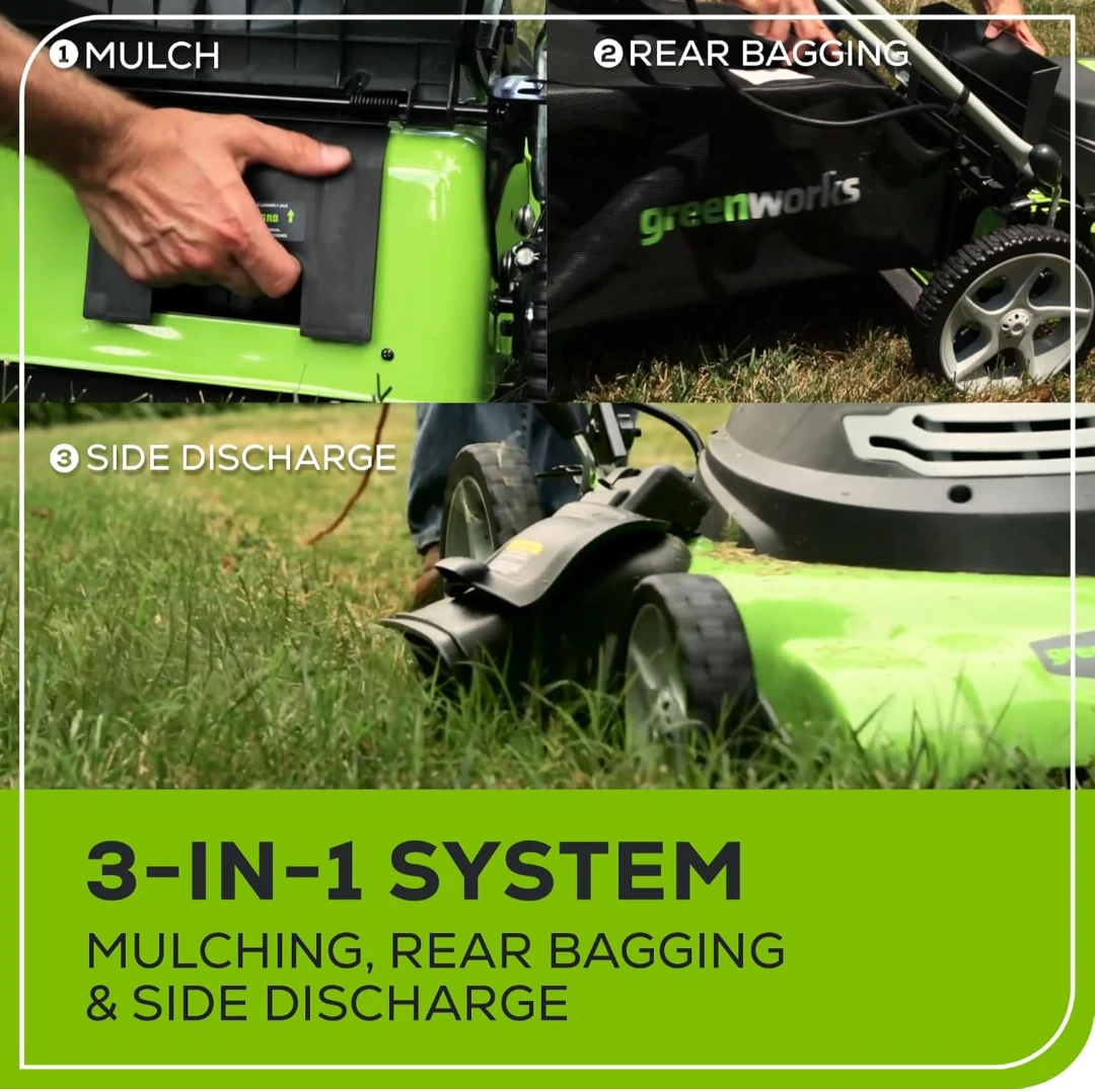 Greenworks 21" 12 Amp Corded Electric Lawn Mower - photo 3