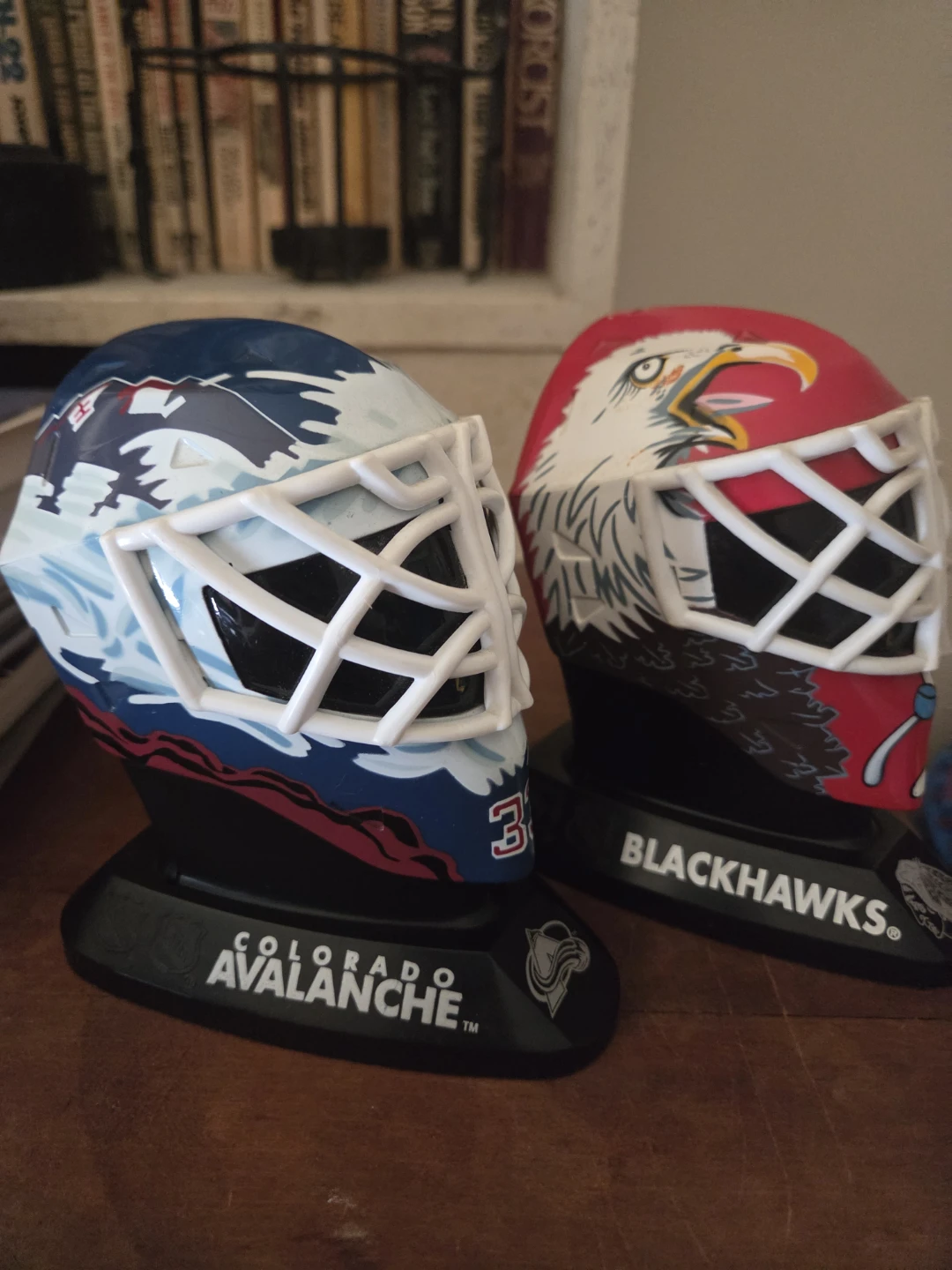 Colorado Avalanche & Chicago Blackhawks Mini Goalie Masks