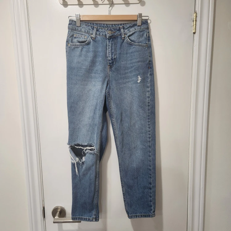 Top Shop Light Wash Mom Jeans Size 26