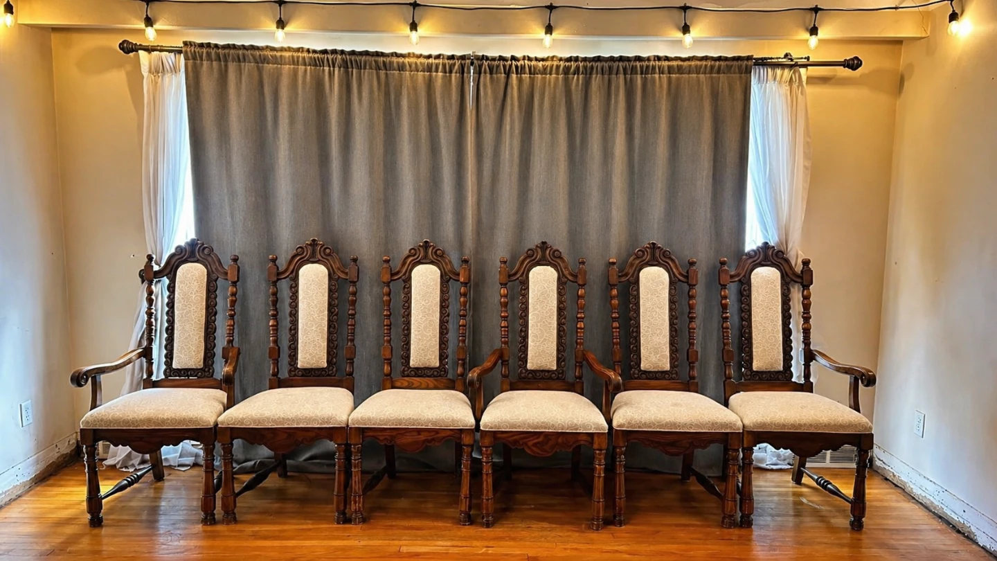 Elegant Solid Wood Dining Chairs – Set of 6 (2 Armchairs) - photo 2