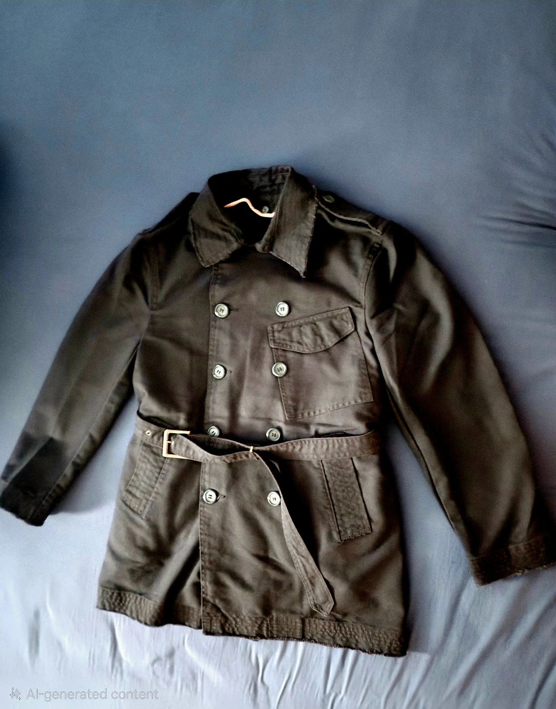 Men's Vintage Double-Breasted Trench Coat