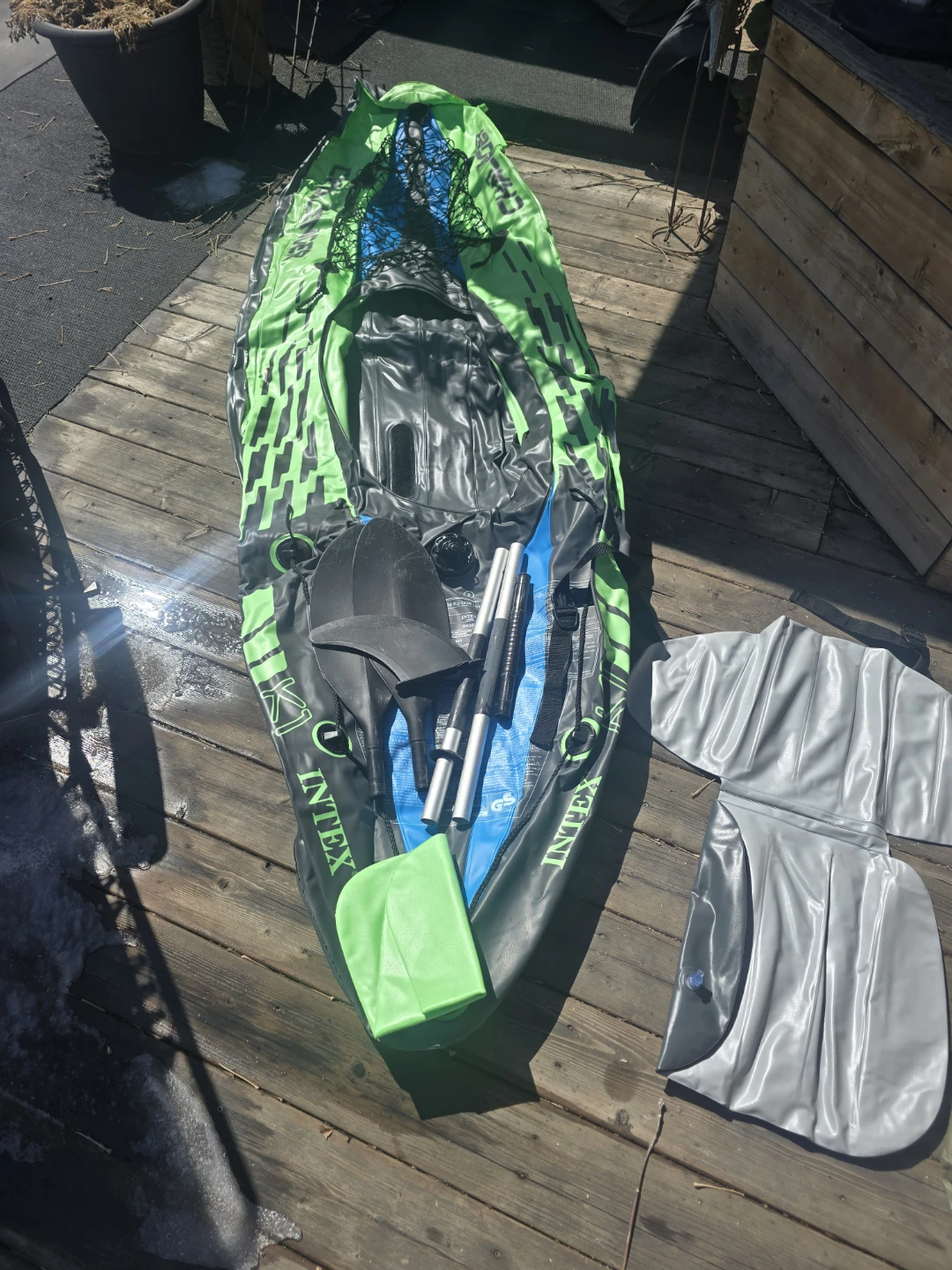 2 Intex Challenger K1 Kayaks