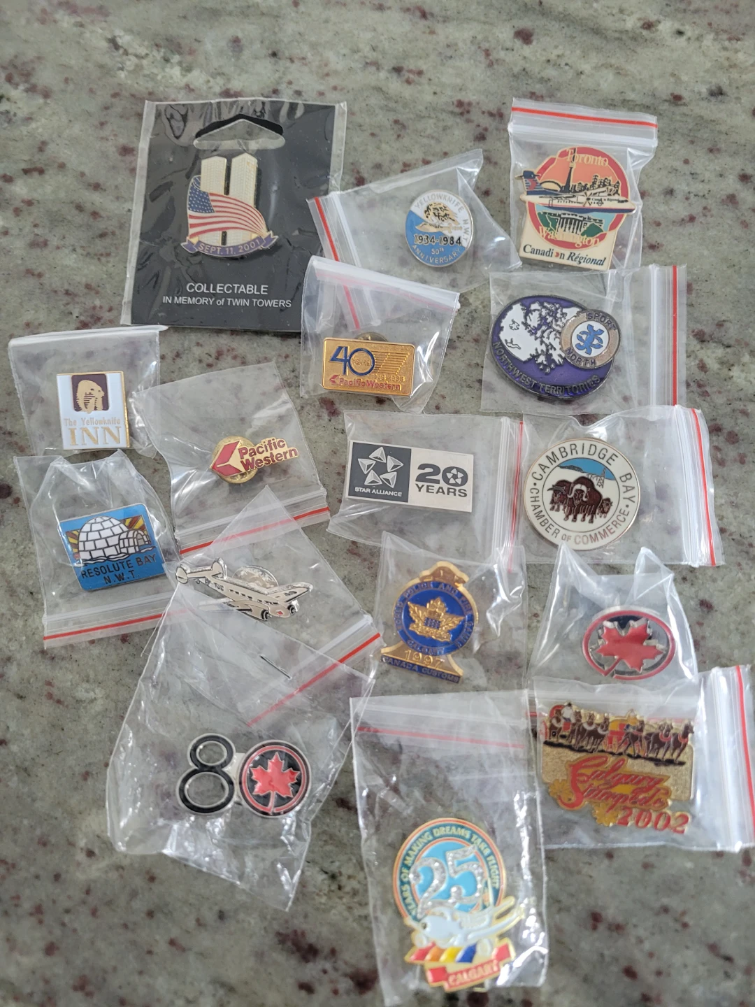 Assorted Collectible Pins - Canadian & International Themes