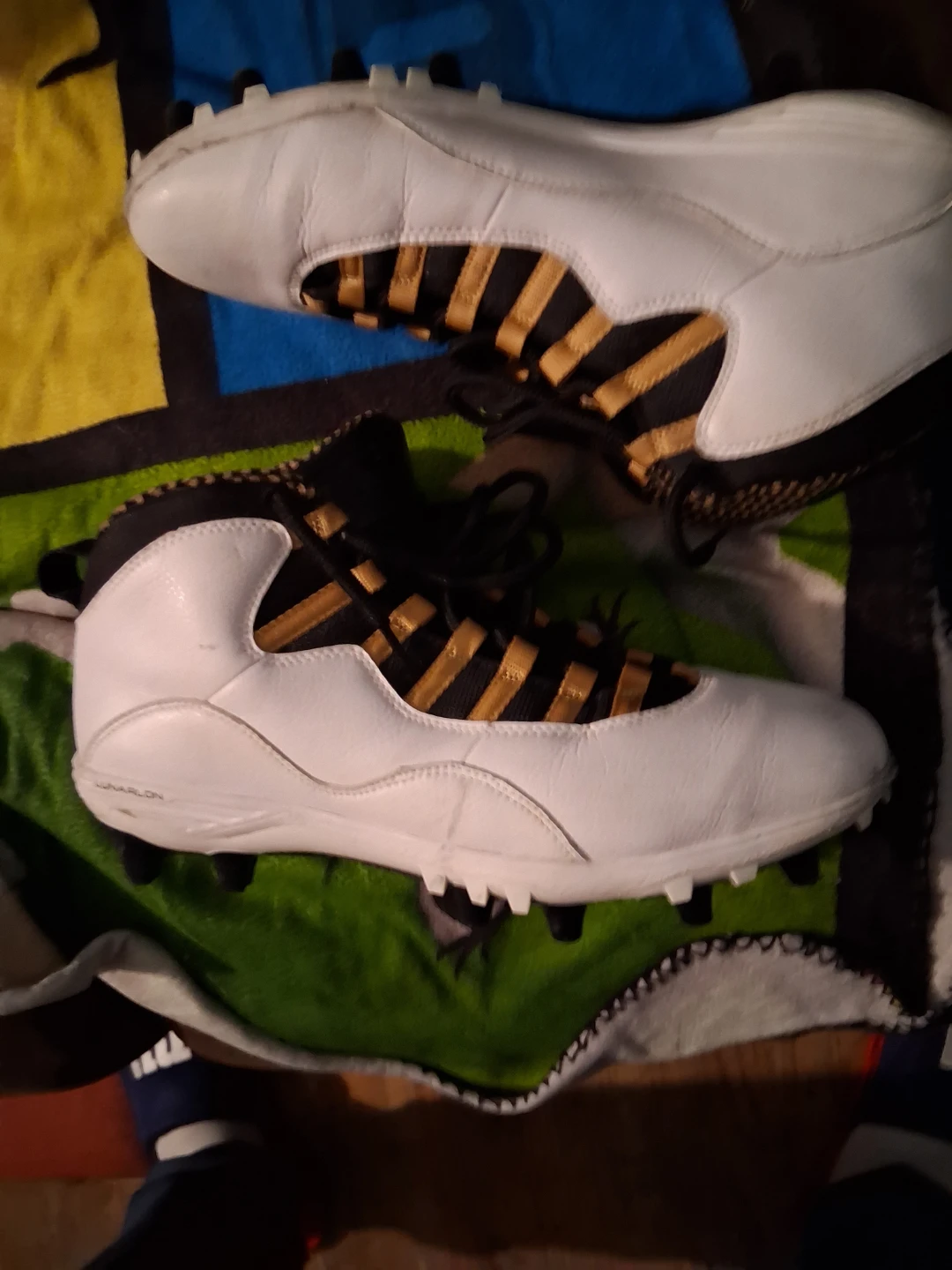 Jordan Football Cleats White/Gold ...tree - photo 2