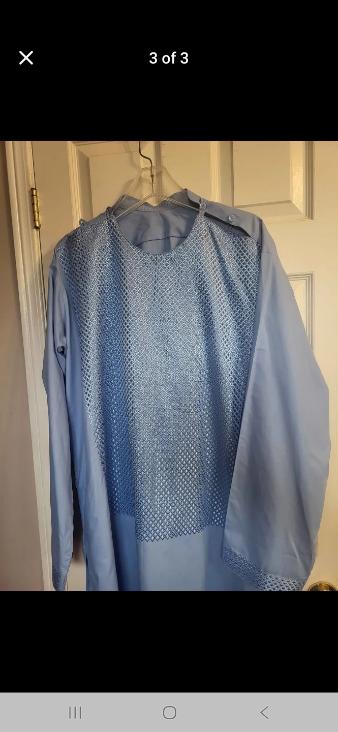 Light Blue Men's Kurta - photo 2