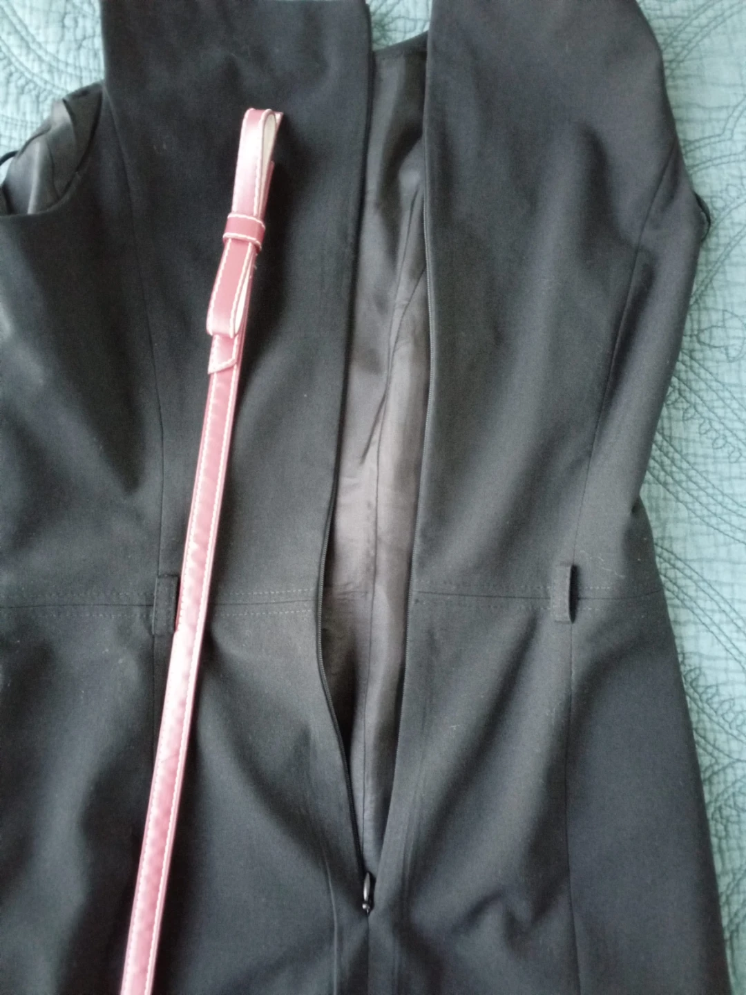 Esprit Black Dress with Red Belt - Size 4 - photo 5