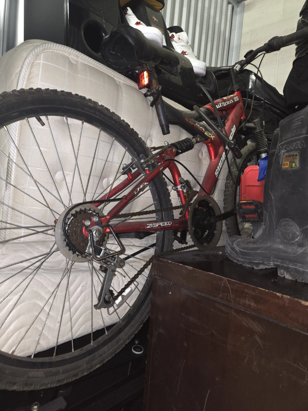 Red Super Cycle 21-Speed Mountain Bike