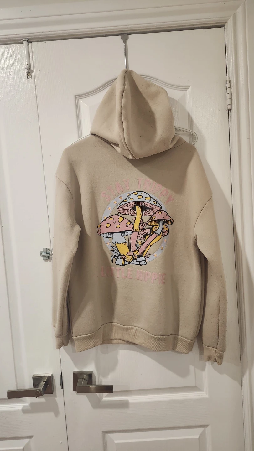 Beige "Stay Trippy Little Hippie" Hoodie - photo 2