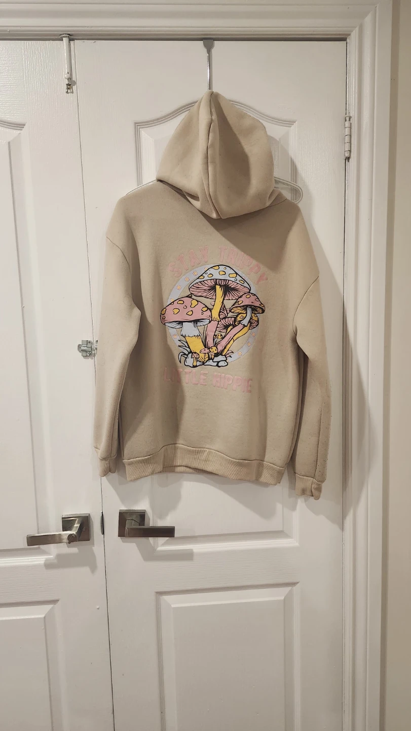Beige "Stay Trippy Little Hippie" Hoodie - photo 4