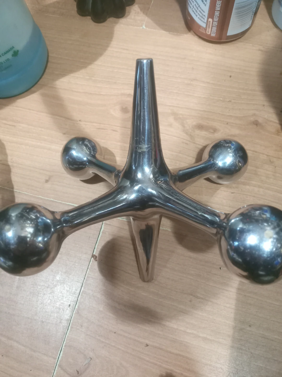 Chrome Starburst Desk Organizer/Paperweight