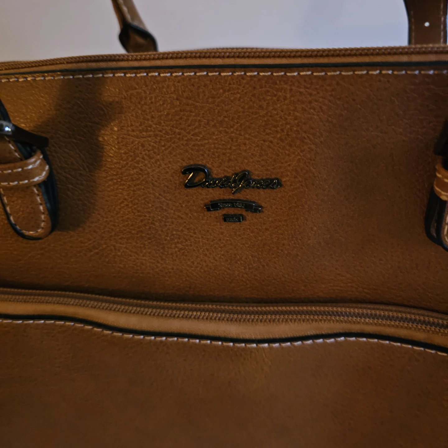 David Jones Brown Faux Leather Tote Bag - photo 3