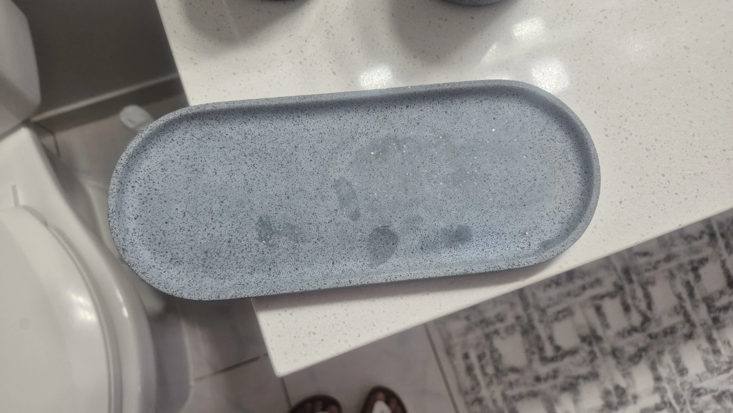 Grey Speckled Soap Dispenser and Tumbler Set - photo 2
