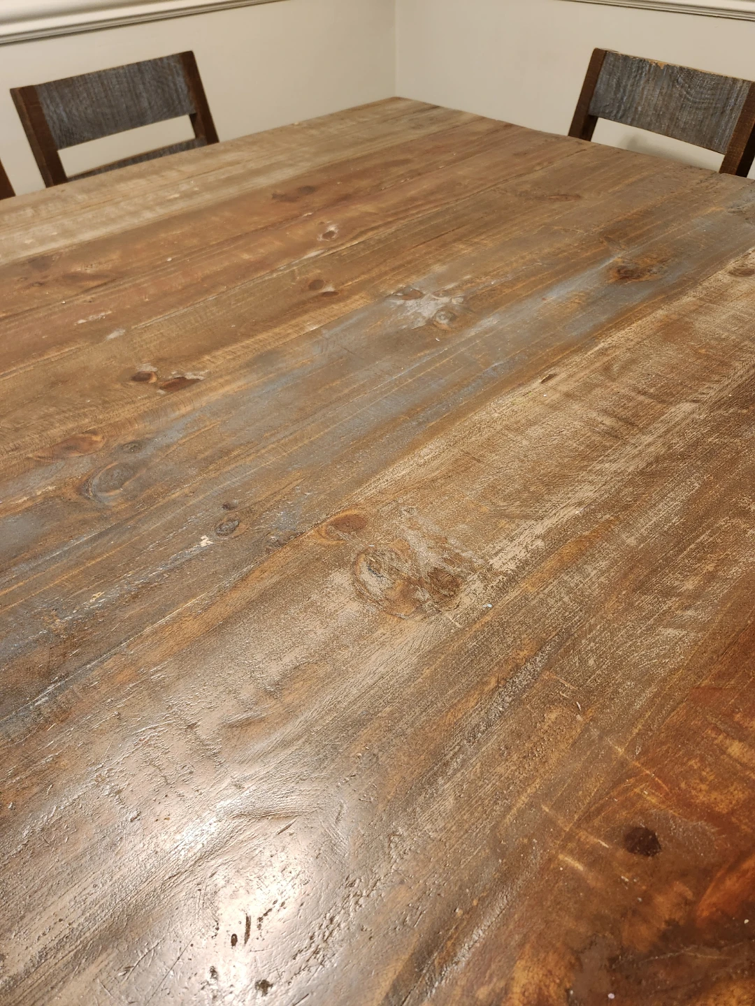 52" Rustic Dining Set - Counter Height Table and 6 Chairs - photo 2