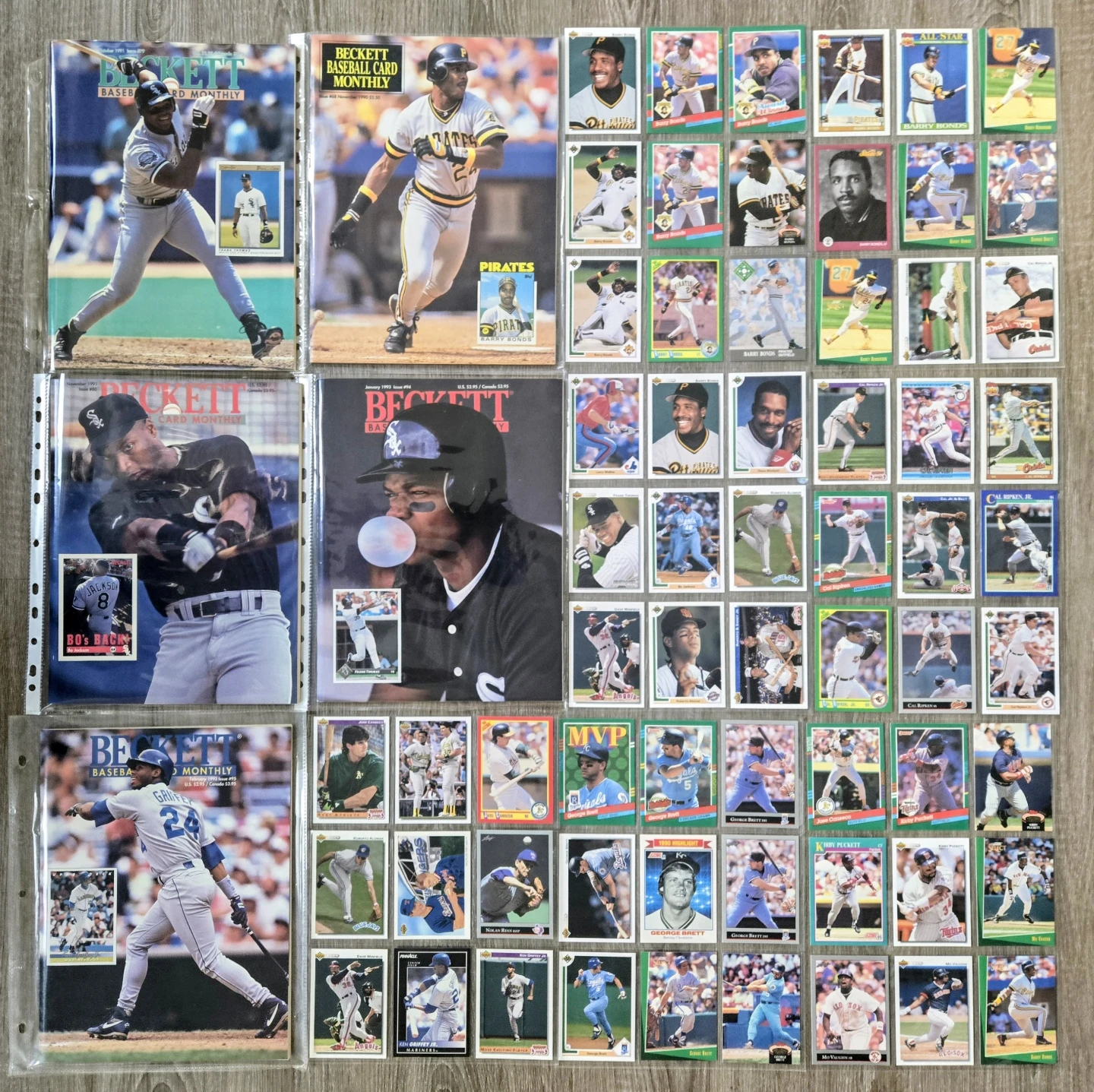 Griffey Jr, Ryan, Bonds, Thomas. 63 BB. Star Cards, 5 Becketts