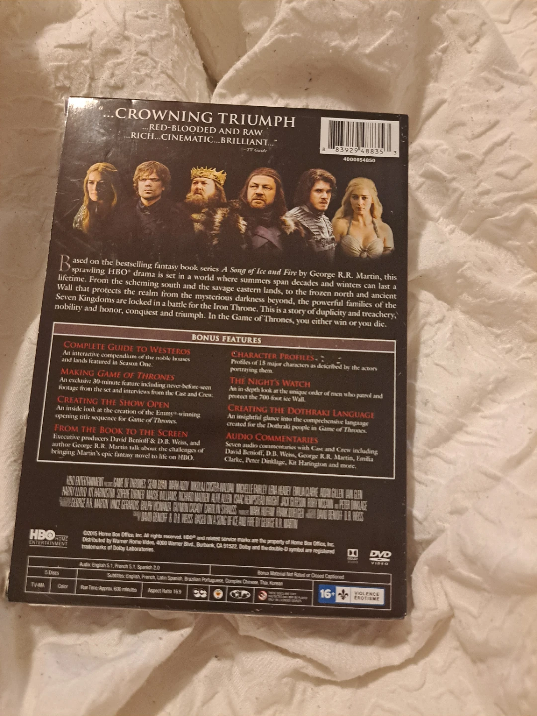 Game of Thrones: The Complete First Season DVD Box Set - photo 2