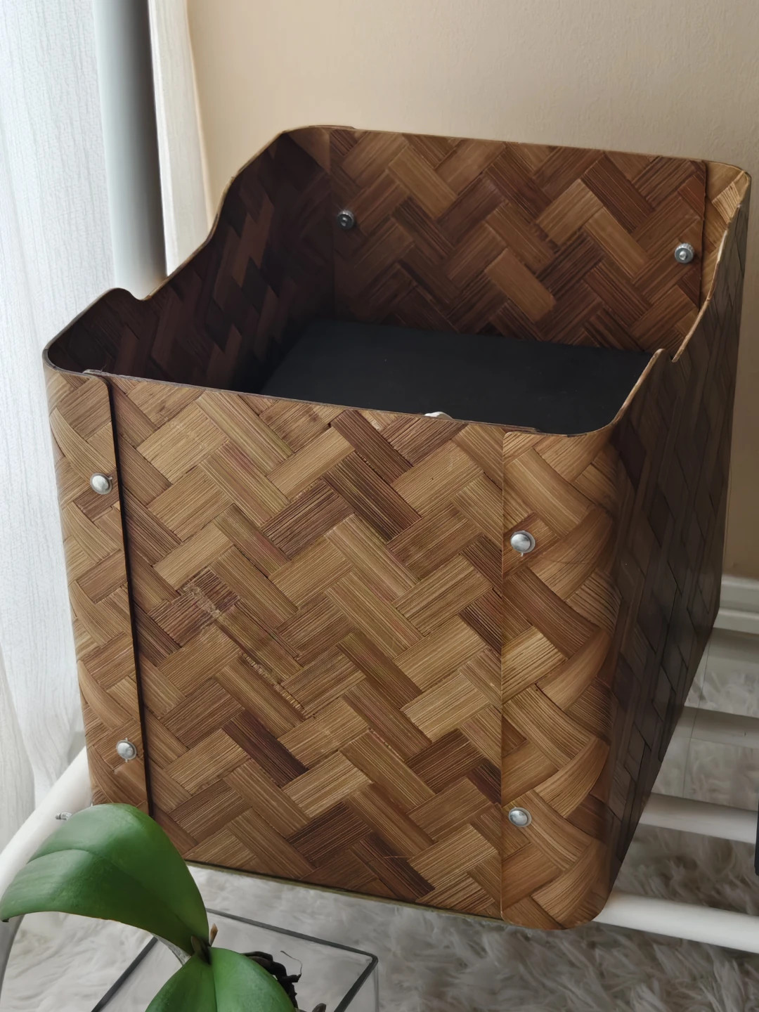 IKEA BULLIG Box, Bamboo/Brown, 32x35x33 cm