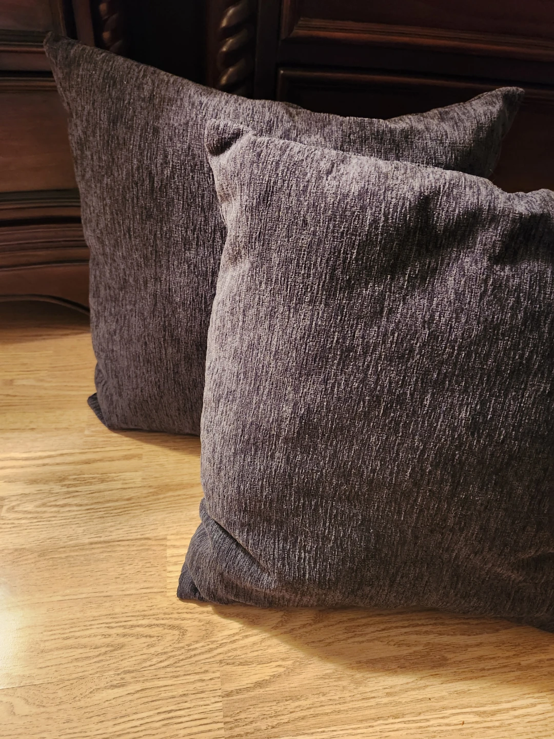 Set Of (2)  Grey Throw Pillows - photo 3
