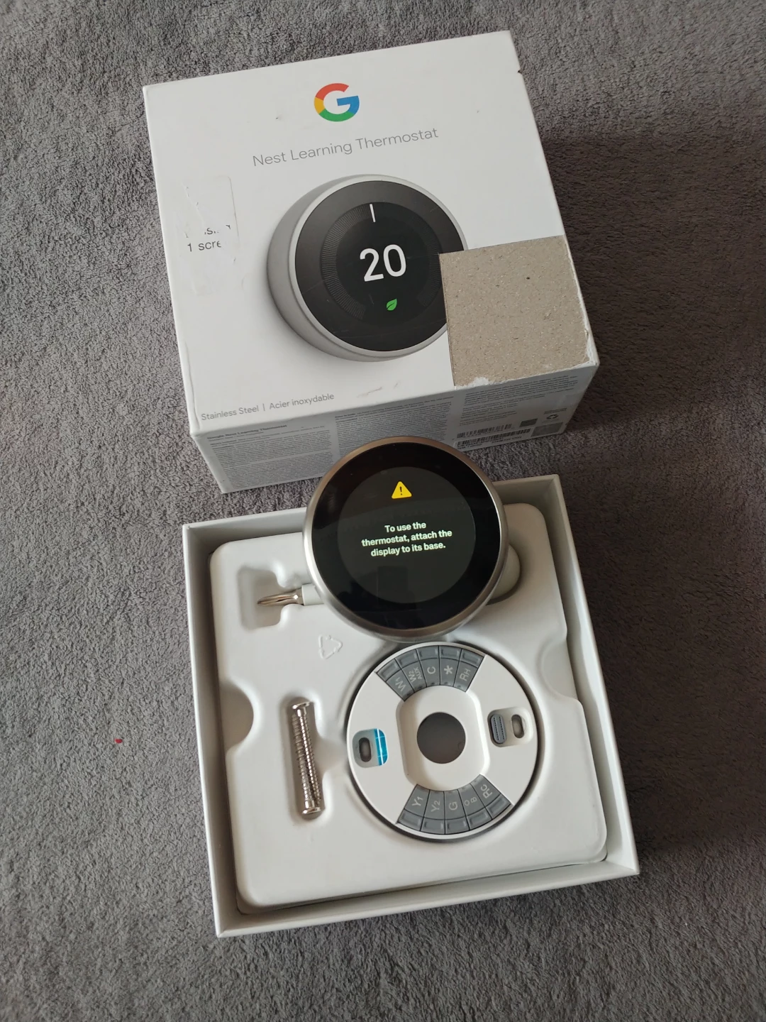 Google Nest Learning Thermostat - Stainless Steel