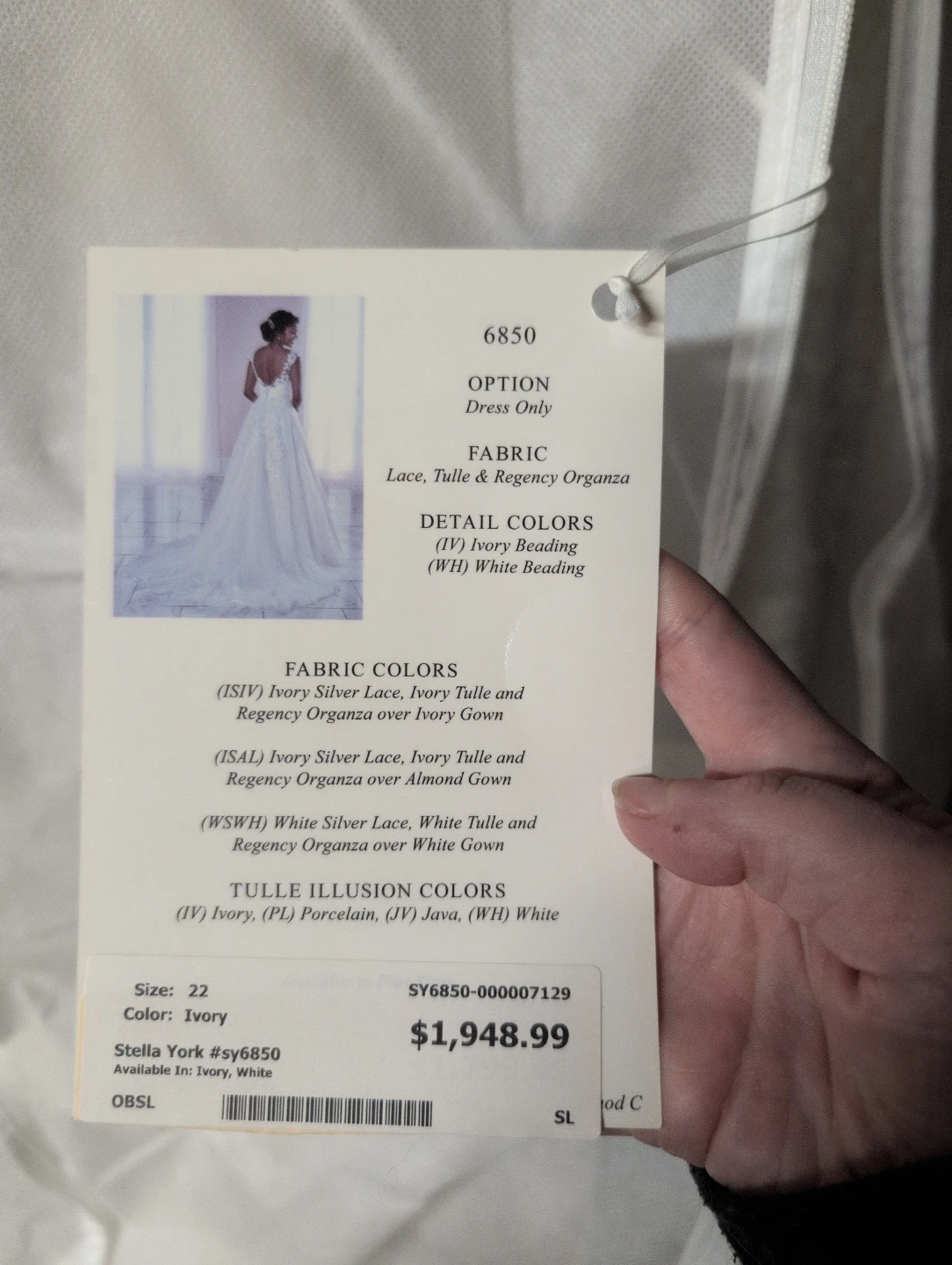 Stella York Wedding Dress - Ivory, Size 22 - photo 3