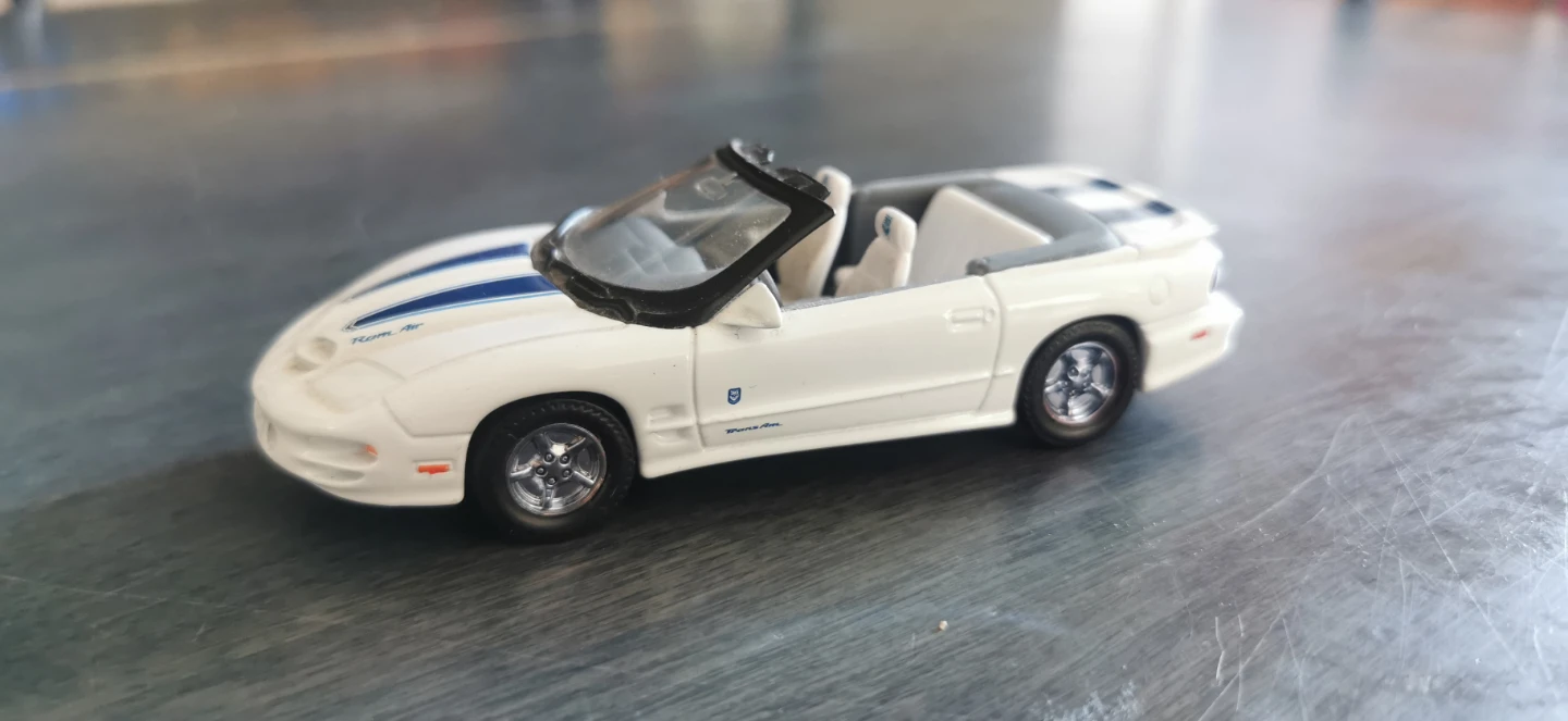 White 1998 Pontiac Firebird Trans Am Convertible Model Car