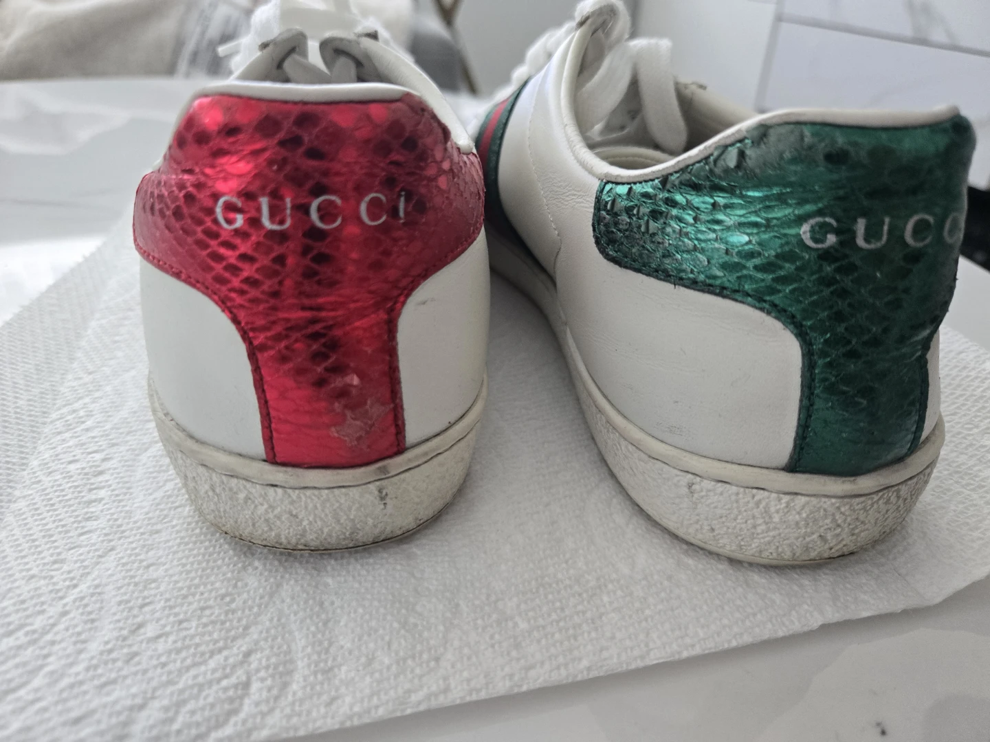 Gucci Ace Embroidered Sneakers women size 8.5 - photo 2