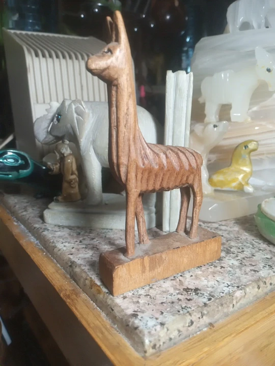 Wooden Llama Figurine