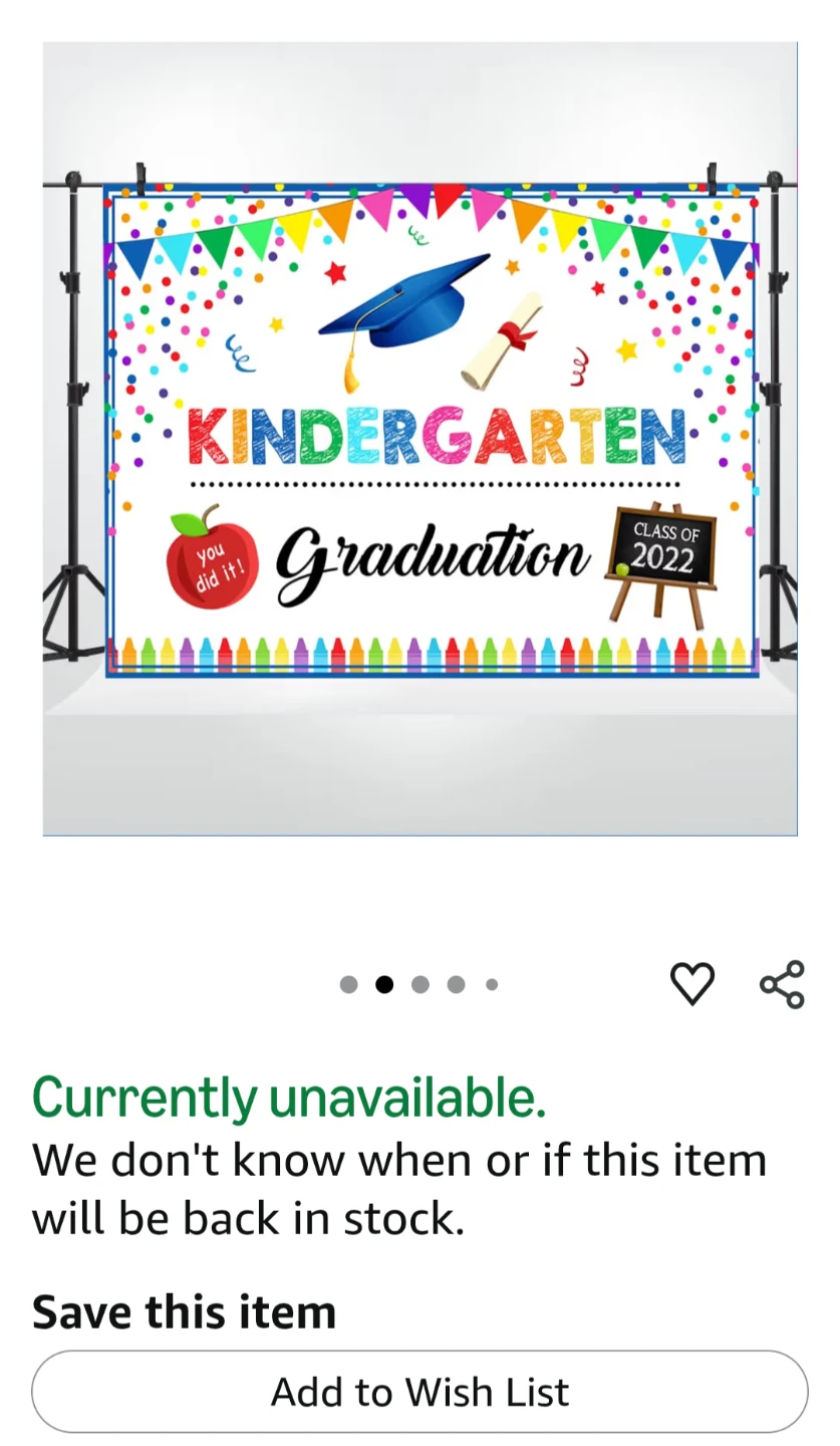 Used Kindergarten Graduation Backdrop 7x5ft - photo 5