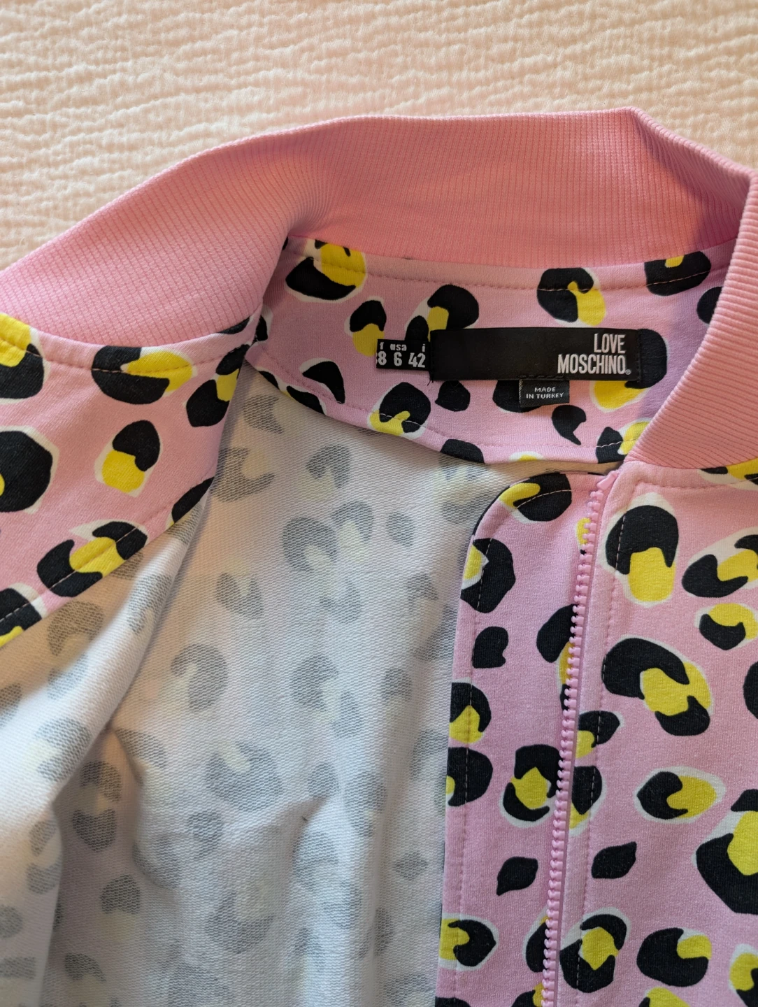 LOVE MOSCHINO Pink Leopard Print Jacket - photo 3
