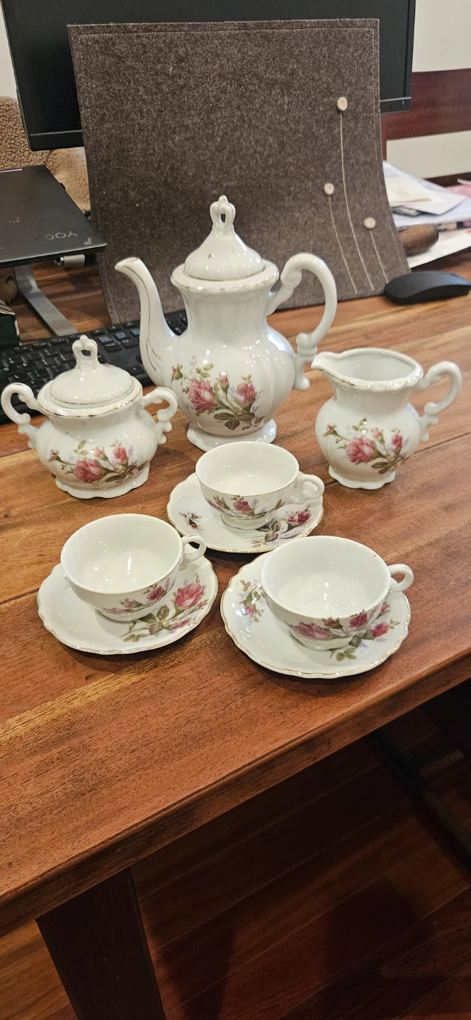 Vintage Floral Teacup Set - Made in Japan