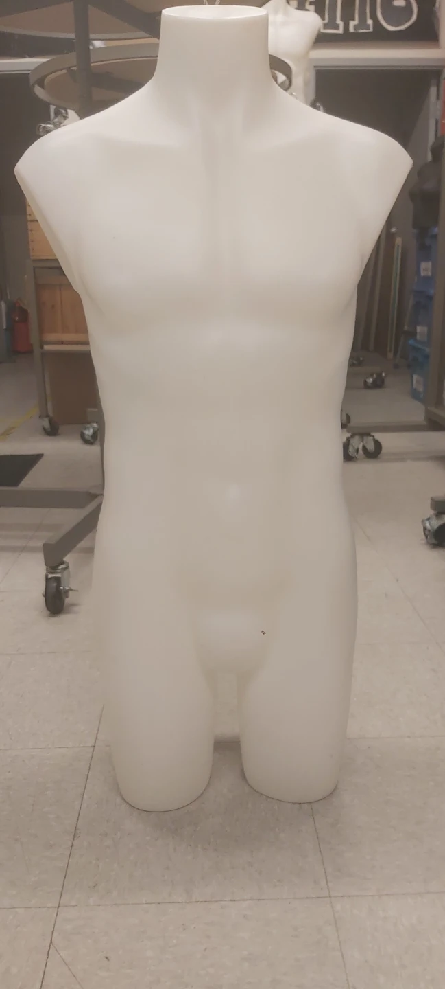 White Plastic Torso Mannequin Display Form