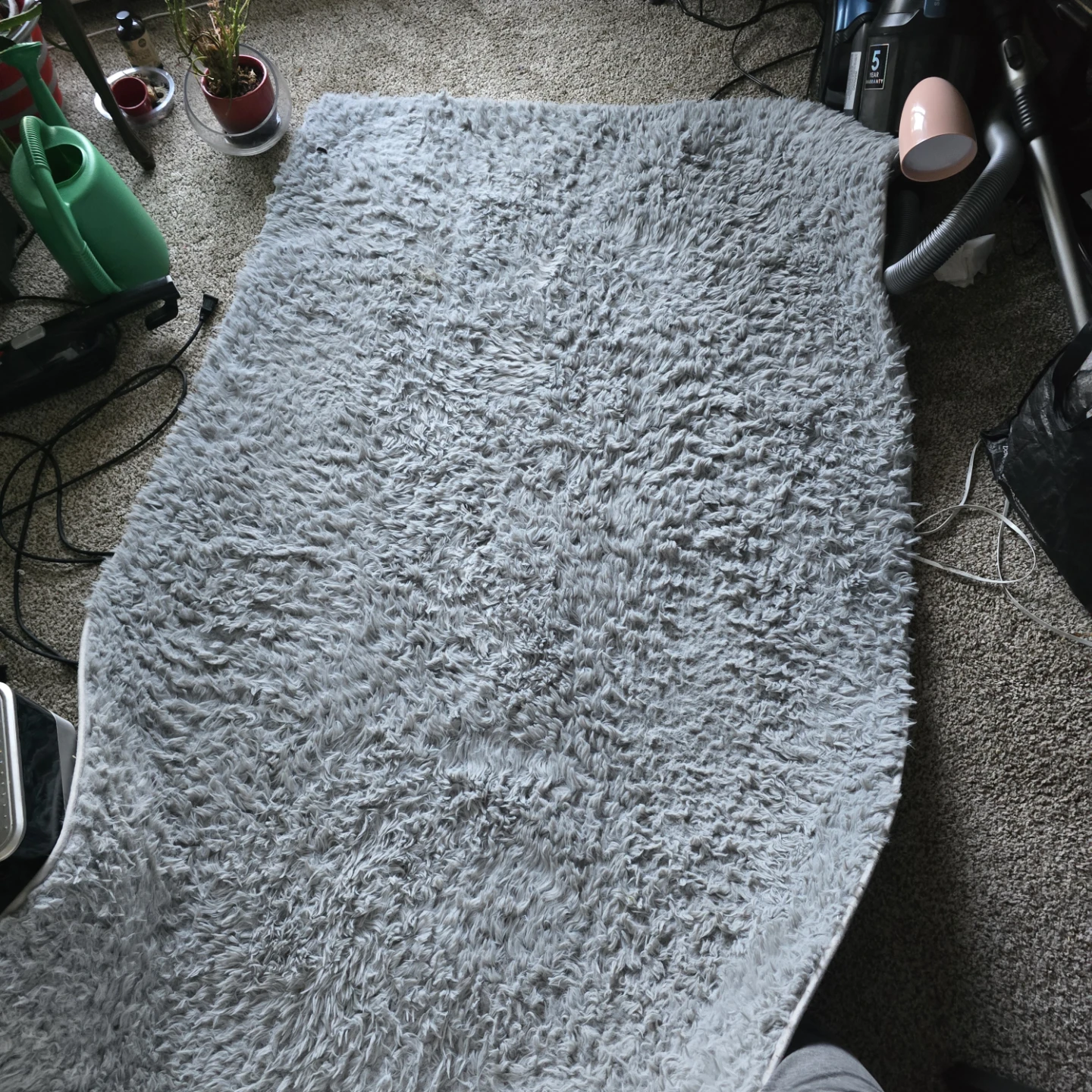 Grey Shaggy Area Rug