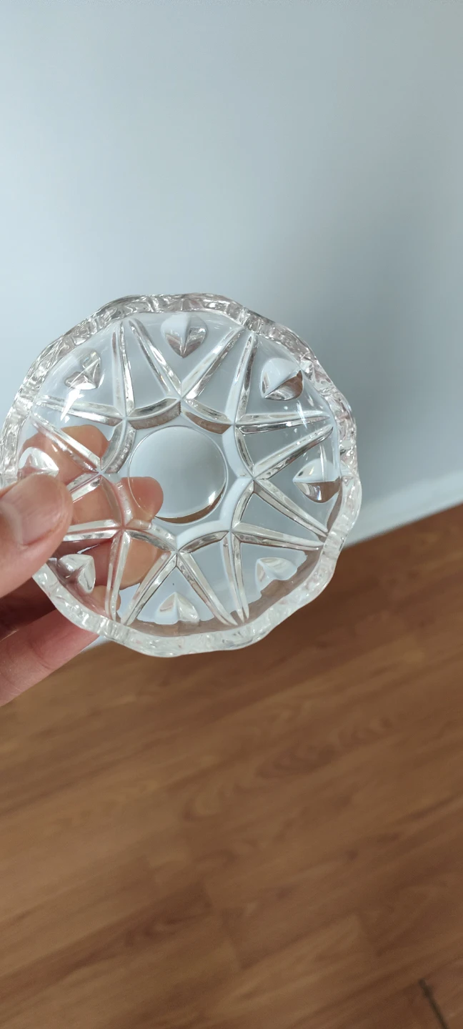 Set of 2 Clear Crystal Glass Dishes - photo 2