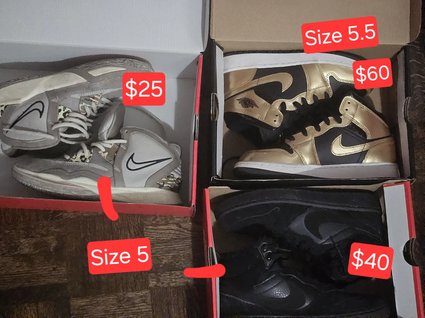 Nike Kids Shoes - Size 5 & 5.5