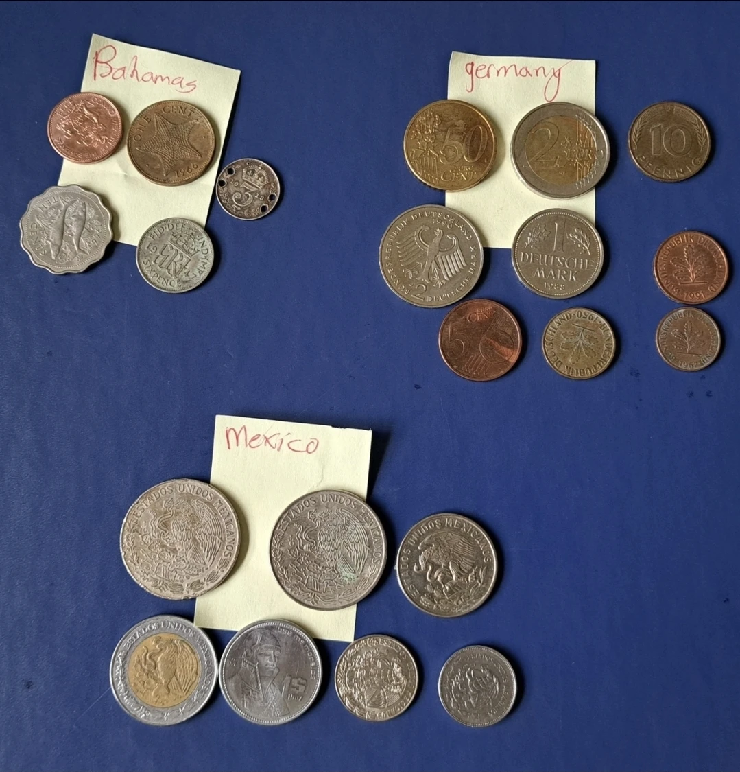 World Currencies - Lot of 93 coins from 24 countries