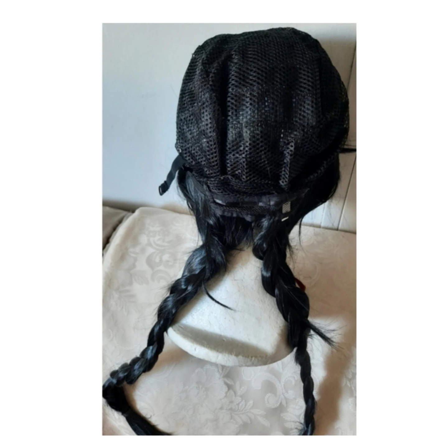 Black Synthetic Wig with Braids - photo 2